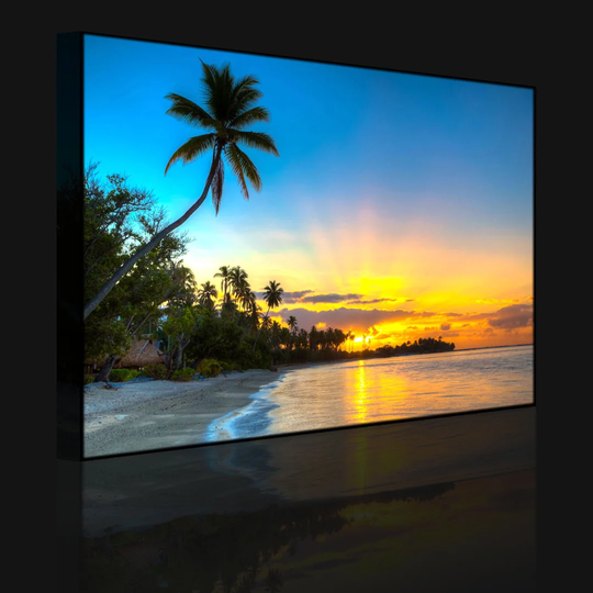 Palms on the Beach - Wrapped Canvas Photograph Print