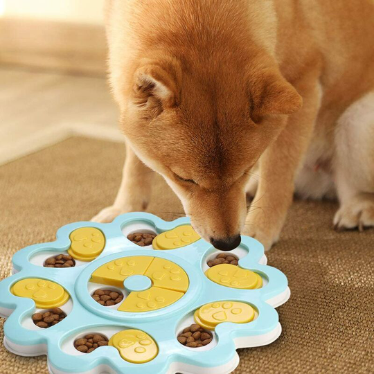 Puppy Puzzle Toys Dog Training Game Slow Feeder Pet Bowl Feeder Toys Dog Paw Educational Slow Feeder Toys Multifunctional Large Dog Puzzle (Mint)
