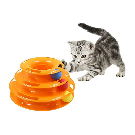 Toy For Cat Educational Toy For Pets Educational Toy With Three Layers Game Tray For Chat - Thsinde
