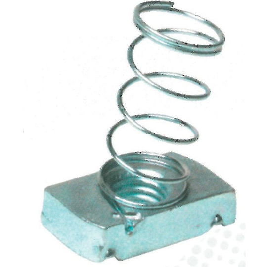 M8 Channel Nut BZP Long Spring- you get 5