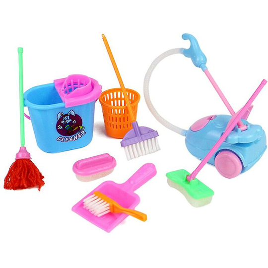 9Pcs/Set Kid Pretend Play Mini Housekeeping Tools Kitchen House Cleaning