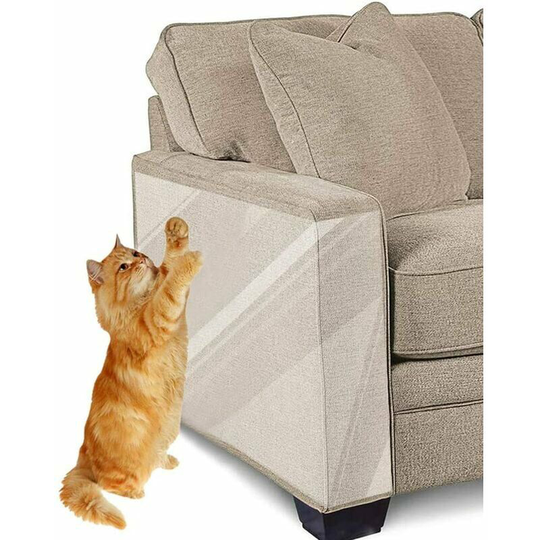 Anti-Scratch Tape for Cats, 8 Pieces Furniture Protector, Double Sided Transparent Anti-Scratch Dressing Tape Sheets for Cats - Sofa, Door, Walls,