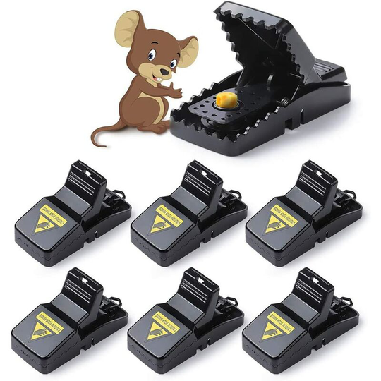 Mouse Trap, Set of 6 Effective Mouse Traps for Indoor Kitchen Home Garden