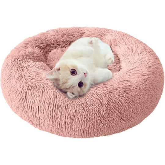Baskets Dog bed, pet bed, cat bed, dog sofa, cat sofa, fluffy pillow, soft and washable for cats and dogs in pink leather 60cm