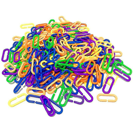 100 Durable Plastic C-clips Hooks Chain Links Glider Rat Parrot Bird Toy Parts Thsinde