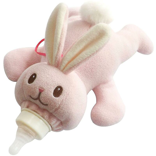 Joorrt - Lovely Plush Animal Rabbit Bottle Feeder Keep Warm Infant Bottle Cover Holder