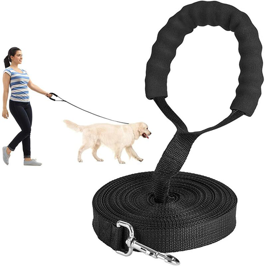 Echoo - 20m Dog Training Leash with Soft Padded Handle, Long Strong Nylon Leash