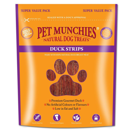 Pet Munchies Duck Strips Dog Treats Super Value Pack