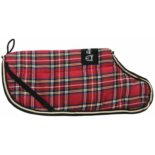 Reversible Tartan Dog Coat Outdoor Warm Fleece Jacket Reflective Raincoat - XX-Large - Bunty