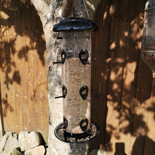 Tom Chambers - Mega Heavy Duty 12 Port Garden Wild Bird Hanging Metal Seed Feeder