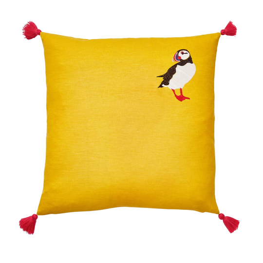 Ives Puffin Cushion with Filling