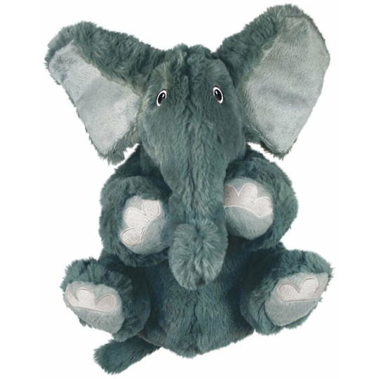KONG Comfort Kiddos Elephant Plush Dog Toy (7in x 5in x 4.7in) (Blue) - Blue