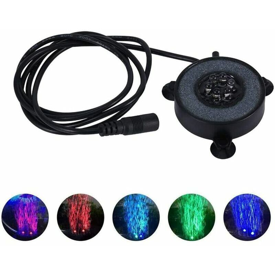 Aquarium Bubble, led Aquarium Bubble Underwater Light Submersible Air Bubble 6 led Bulbs Aquarium Bubble Stone Aquarium Bubble Decoration (Plug)