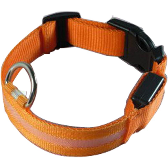 Nylon Reflective Led Dog Collar, Usb Rechargeable Light Emitting Dog Collar,