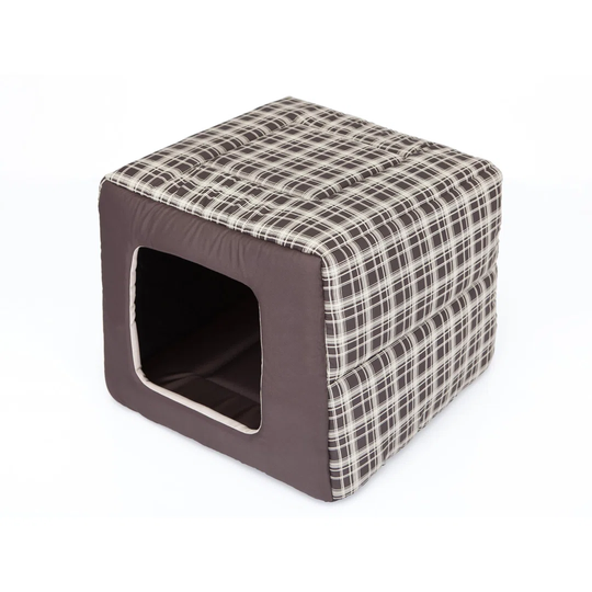 Shavano Hooded Dog Bed in Brown
