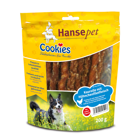 Cookies Delikatess Chew Rolls with Chicken Fillet Strips - Saver Pack: 3 x 200g