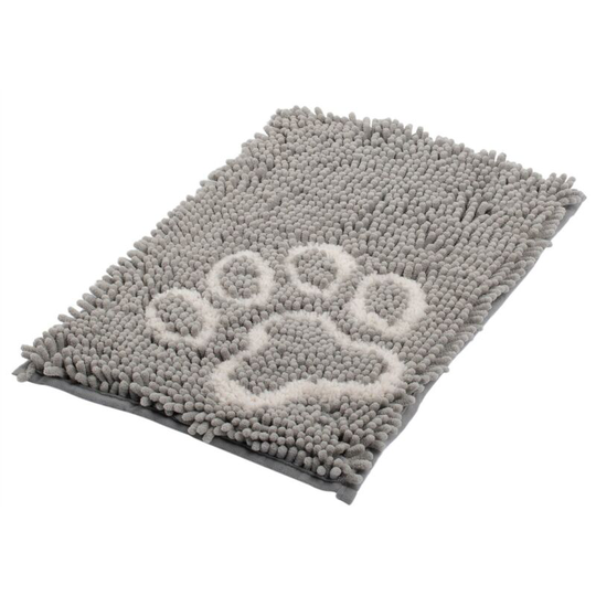 Soft Microfibre Pet Dog Puppy Cat Mat Bed Doormat Absorbant Muddy Wet Paws - Grey - X-Small - Bunty