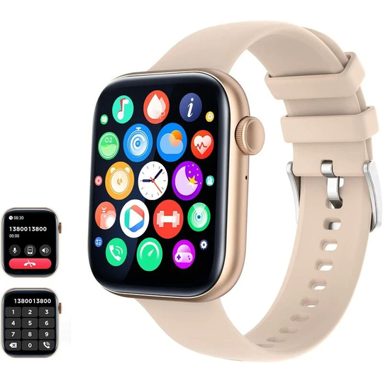 Perle Rare - Sports Smart Watch, Waterproof Smart Watch, Heart Rate Responder for iPhone Compatible Android Phone, Yellow