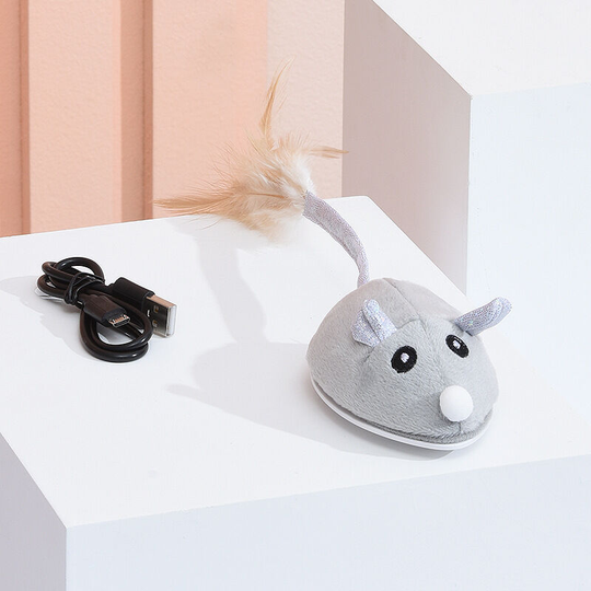 Smart Sensing Mouse Cat Toys Interactive Electric Stuffed Toy Cat Teaser Self-Playing usb Charging Kitten Mice Toys for Cats Pet