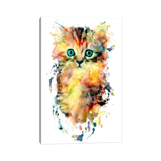 Kitten by Riza Peker - Wrapped Canvas Painting Print