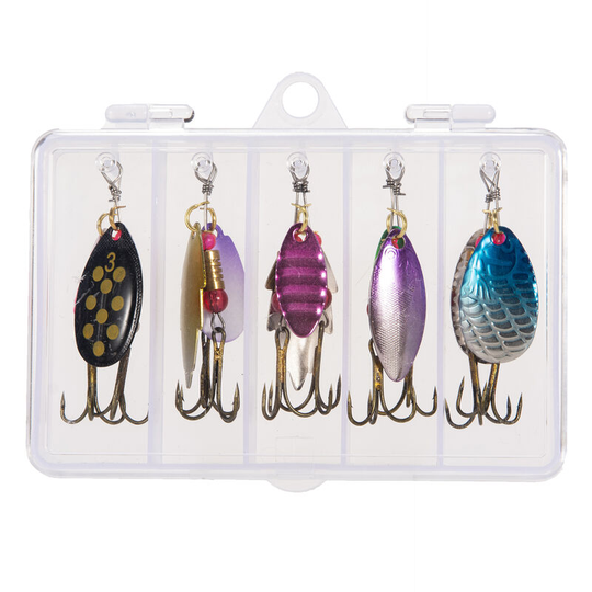 10pcs Fishing Spinner Lures Set Spinnerbait Assorted Metal Hard Lures Spinner Baits,model: 10pcs lures set