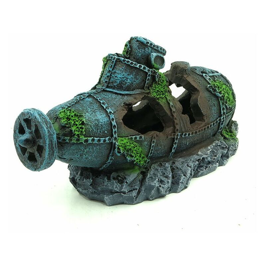 Aquarium Decoration Underwater, Aquarium Plastic Decoration, Aquarium Decor Landscape Resin Submarine Ornament for Fish Tank, 17x7x9cm