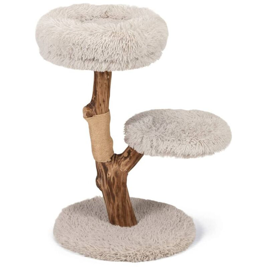 Cat Scratching Tree Zora 50x50x72 cm Wood Designed By Lotte Grey