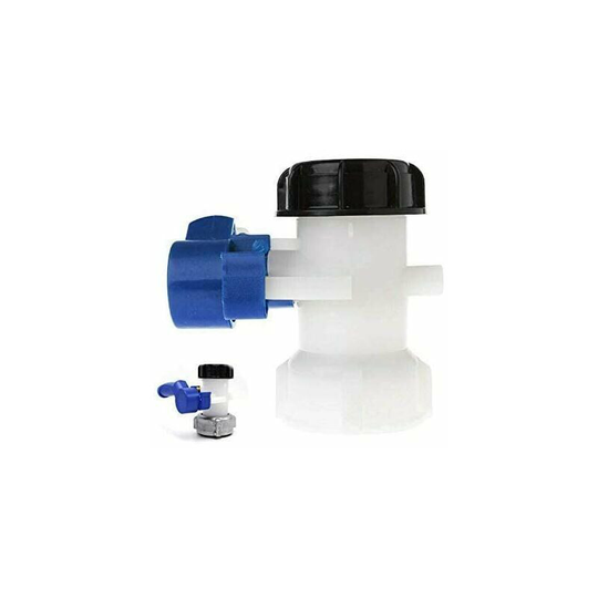 Butterfly Valve ND50 ibc Water Reservoir with Plastic Floating Nut 75mm Replacement S60x6 for Tank Tank 1000 liters ibc (Plastic 75mm)