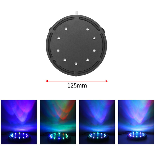 Oxygen Disc Bubble Light Aquascape Colorful Aquarium Fish Tank Light led Diving Light Oxygen Disc Aquarium Light Oxygen Disc (Q12 12.5cm)