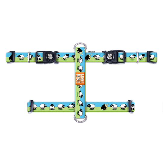 Max & Molly Black Sheep H-Harness - Size L: 70-98 cm Chest Circumference