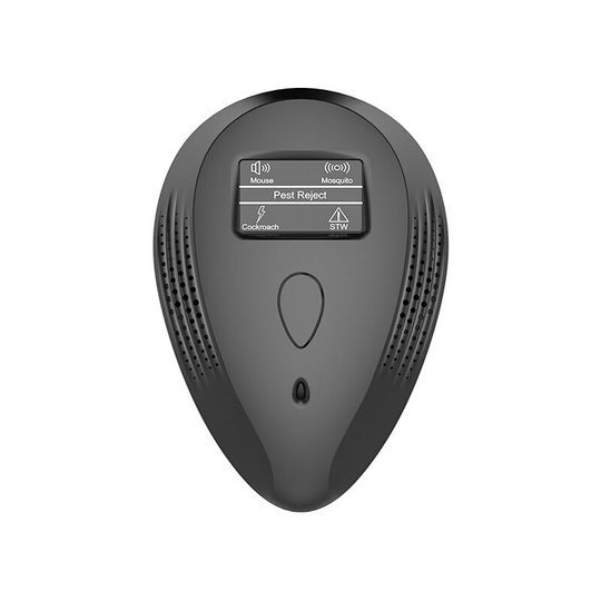 Ultrasonic Insect Repellent for Rats Cockroaches Mosquitoes and Other Rodents (Black) - Muff