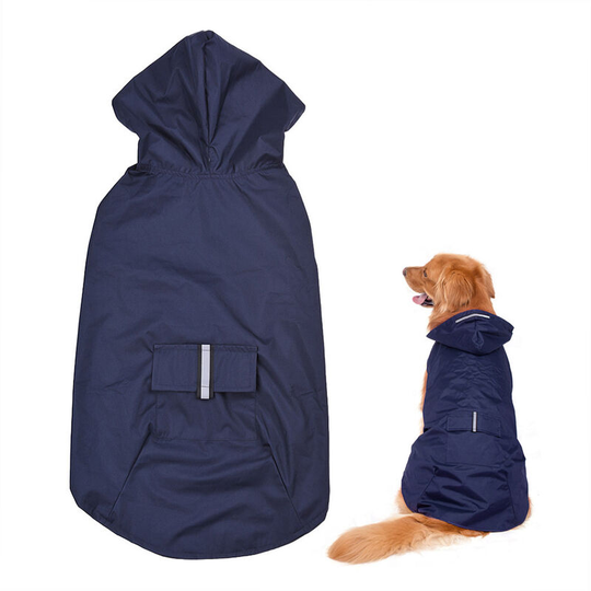Reflective Pet Dog Rain Coat Raincoat Rainwear with Leash Hole for Medium Large Dogs - 6XL