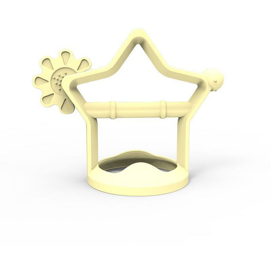 Star Teether, Silicone Teething Toys for Infant and Toddler, Bracelet Type, Pack of 1 (Yellow)