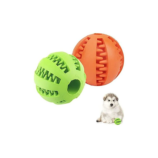 Natural Rubber Dog Bite Ball, Mint Natural Rubber Dog Food Ball, Two 5cm Dog Teeth Cleaning Toys