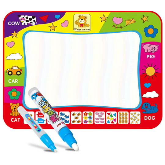 Perle Raregb - Drawing Mat, 60 * 80cm Water Drawing Mat, Unique Magic Water Book and Roller Stamp Tool, Educational Toys for Children