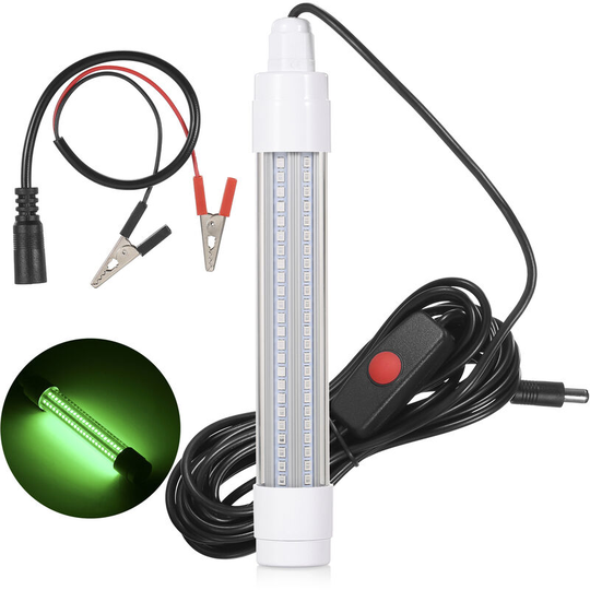 144 led Submersible Fishing Light Underwater Fish Finder Lamp Night Fishing Lure Bait Light Fish Attracting Light, Green - Green