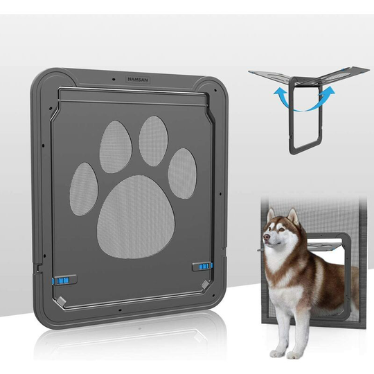 Dksfjkl - Cat Flap for Mosquito Net Door, Cat Flap with Magnetic Lock, Easy Installation for Dogs / Cats (42cm x 37cm)