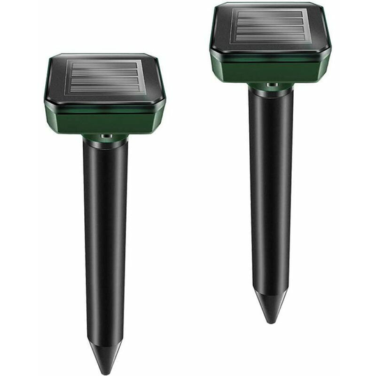 MUFF Solar Mole Repellents - Ultrasonic Mole Repeller - Solar Powered Mole Removal for Moles, Snakes, Voles, Gophers and Other Animals