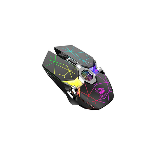 Wireless Gaming Mouse, RGB Multi-Colour Backlit Mice, Rechargeable Sil