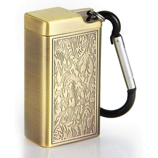 Portable Ashtray, Portable Ashtray with Keychain, Mini Metal Cigarette Ashtray, Portable Ashtray with Lid for Outdoor Use - Langray