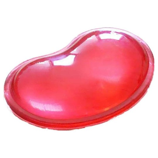 Litzee - Silicone Gel Wrist pad,Rest Heart-Shaped Translucence Ergonomic Mouse Pad Hand Pillow Effectively Wrist Fatigue (red)