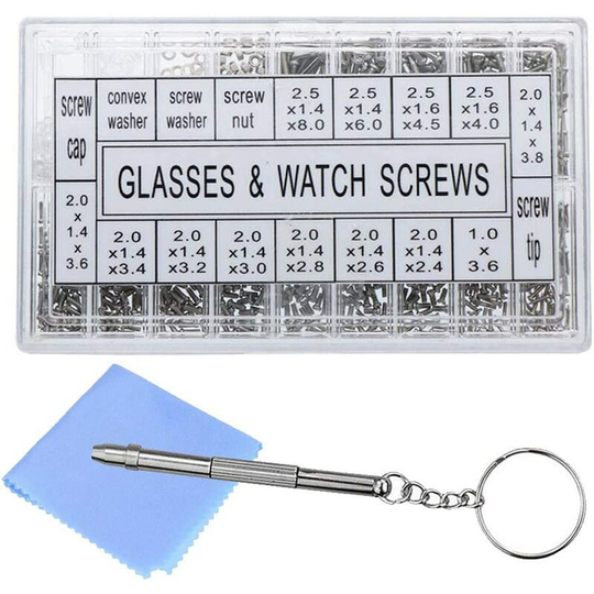 1000pcs micro glasses sunglasses watches glasses screw nut multifunctional phone tablet screw nut screwdriver repair with cleaning cloth