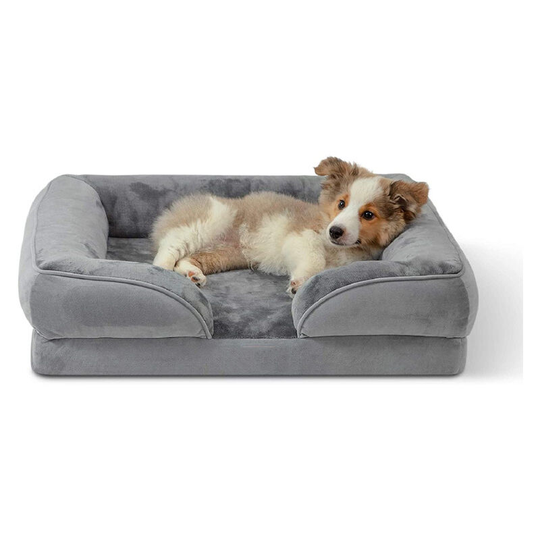 Medium Dog Bed - Medium waterproof dog bed, foam sofa with removable cleaning cover, waterproof lining and non slip bottom sofa, pet bed