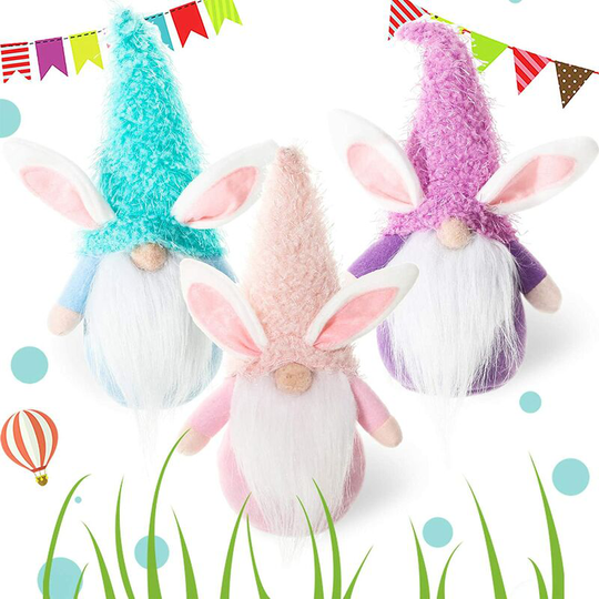 Easter Bunny Gnomes Rabbit Tomte Nordic Swedish Nisse Scandinavian Tomte Tray Decorations for Home Household Decor(3)