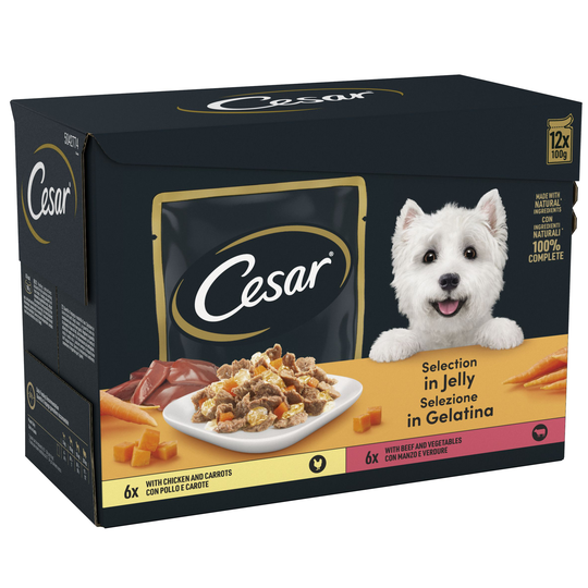 Cesar Pouches Deliciously Fresh Selection in Jelly Saver Packs - 48 x 100g