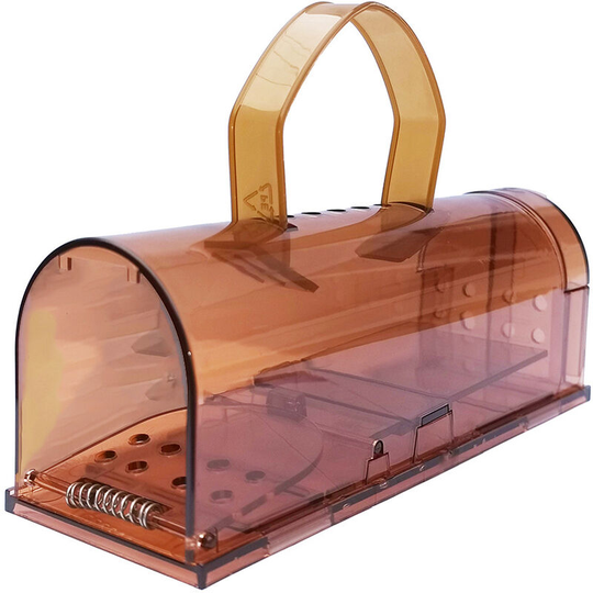 Aougo - Live Mouse Trap, Indoor and Outdoor Transparent Rat Trap, Large Mouse Catcher with Handle for Home Garden Warehouse, Mole Mouse Rat Killer,