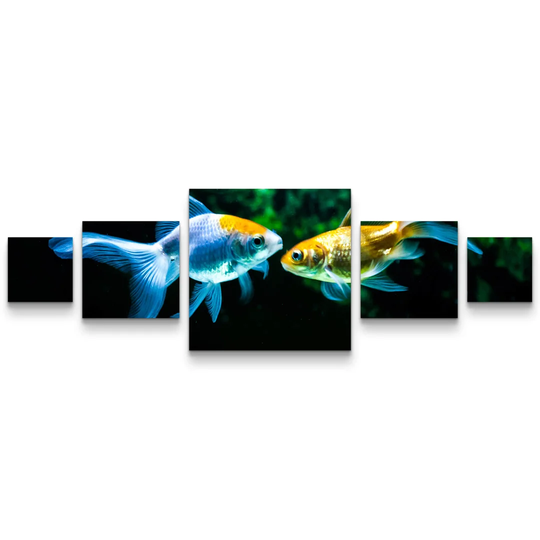 Goldfish in the Aquarium Photographic Print Multi-Piece Image on Canvas