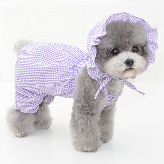 Plaid Pumpkin Pants - Purple m, Teddy Bichon Pomeranian Maltese clothes thin stain resistant pumpkin pants for puppy girls and boys, soft puppy
