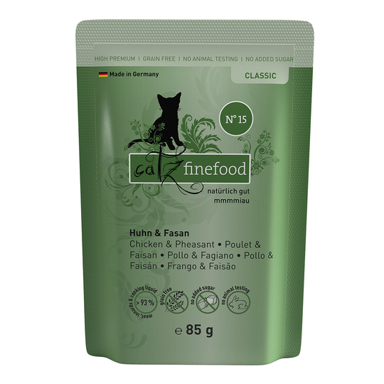 catz finefood Pouch Saver Pack 16 x 85g - Chicken & Pheasant
