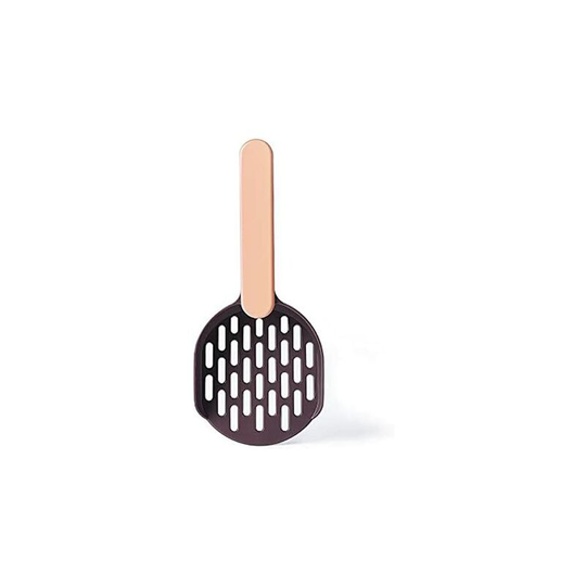 Cat Litter Scoop, Garbage Scoop, with Plastic Holder, Used to Clean Cat Litter, Comfortable Handle Sanitary Cat Litter (Brown)